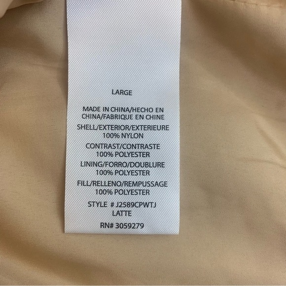 Thread +Supply Woman Lg Tan/Cream Puffer Cabincore Neutral Sherpa-Lined Vest - Picture 8 of 9